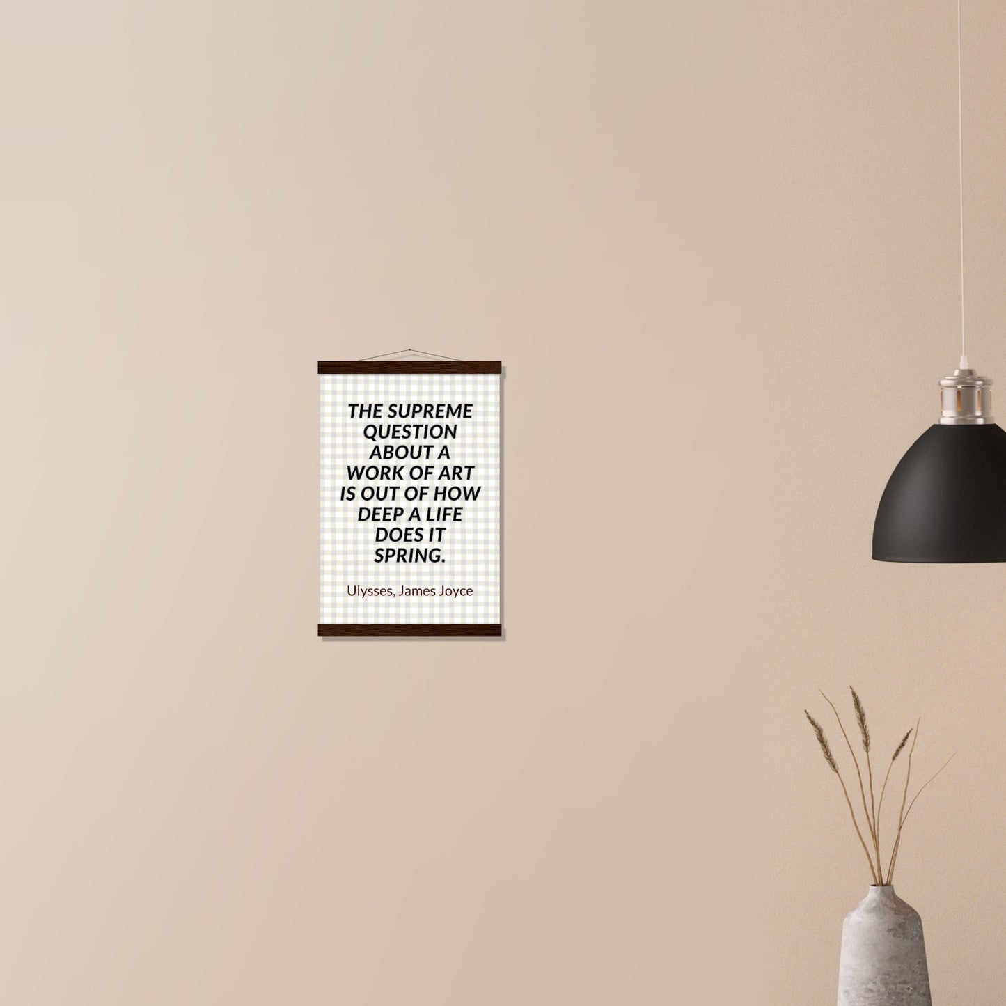 “Out of How Deep a Life” Poster with Wooden Hanger – James Joyce, Ulysses | Literary Quote Wall Art for Writers & Thinkers-Quotes-Silent Pacific