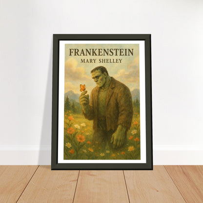 Frankenstein by Mary Shelley - Metal Framed Poster 5" x 7"-Book Covers-Silent Pacific