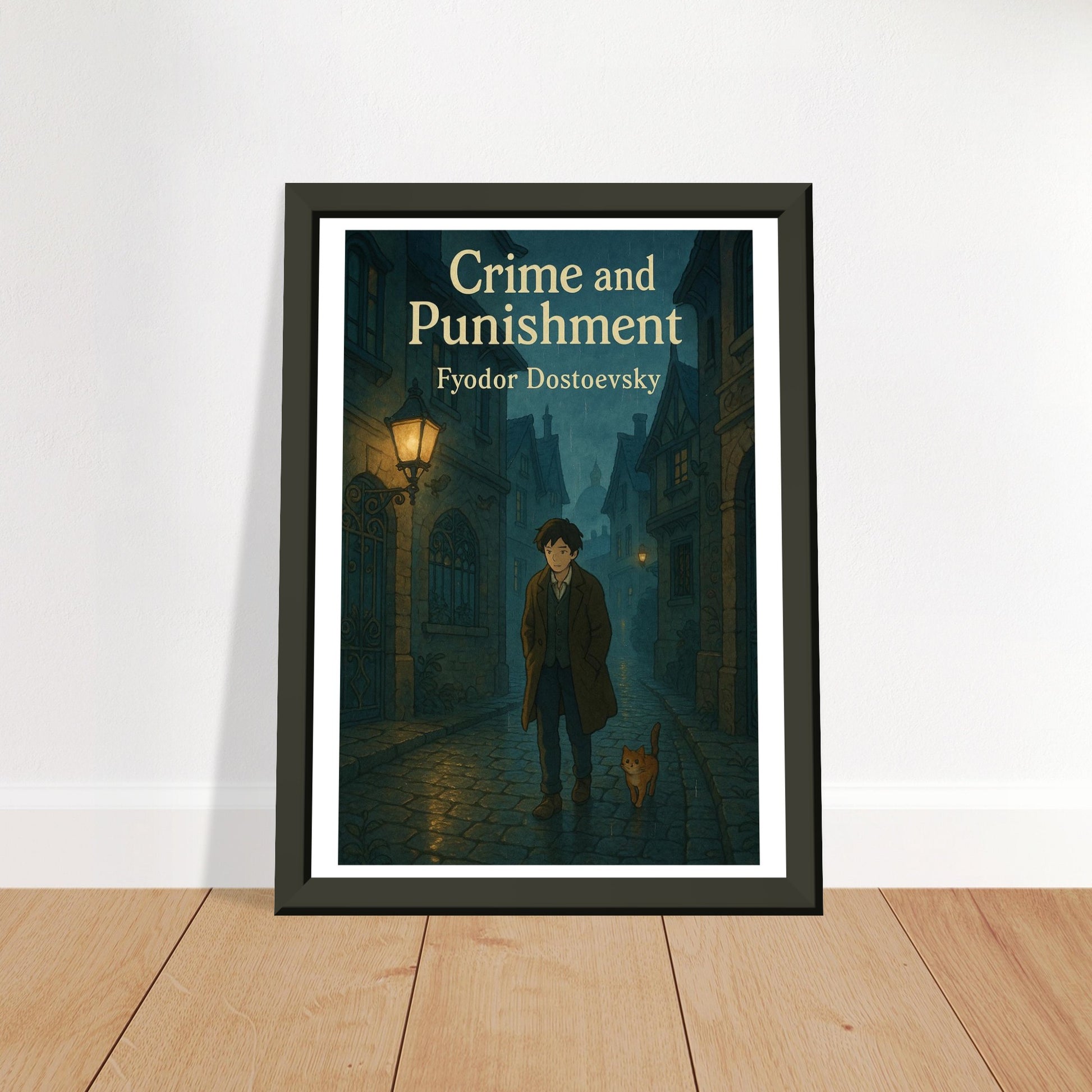 Crime and Punishment by Dostoevsky - Metal Framed Poster 5" x 7"-Book Covers-Silent Pacific