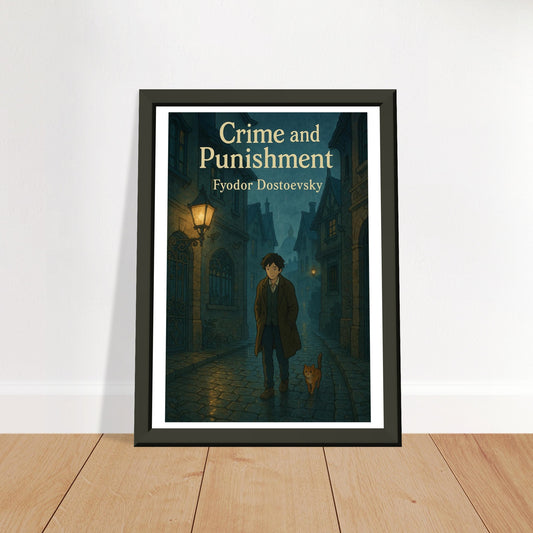 Crime and Punishment by Dostoevsky - Metal Framed Poster 5" x 7"-Book Covers-Silent Pacific