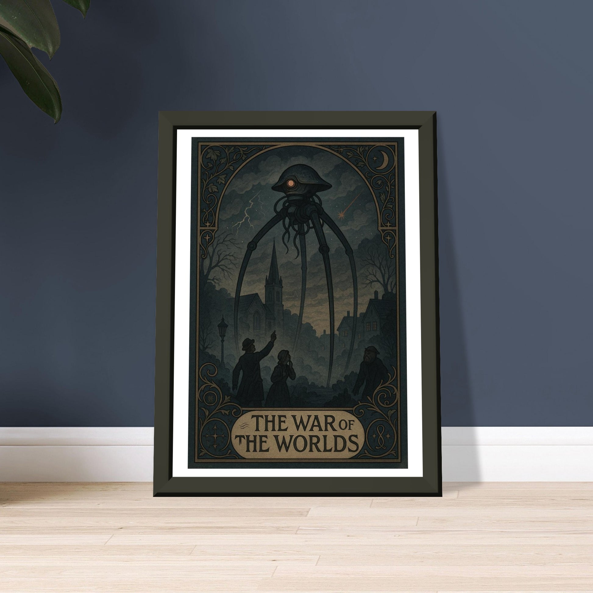The War of the Worlds by H.G. Wells - Metal Framed Poster 5" x 7"-Book Covers-Silent Pacific