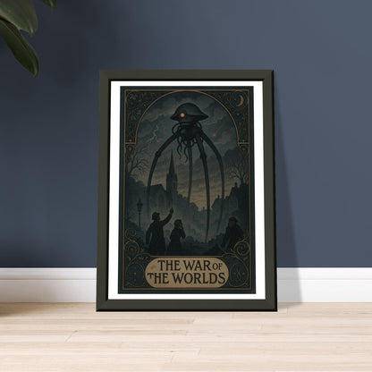 The War of the Worlds by H.G. Wells - Metal Framed Poster 5" x 7"-Book Covers-Silent Pacific