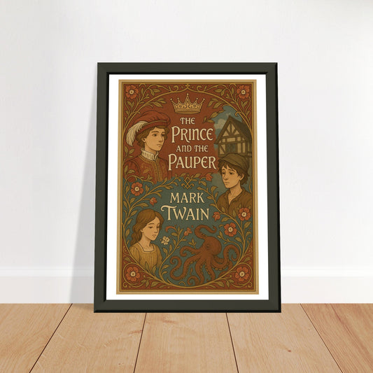 The Prince and the Pauper by Mark Twain - Metal Framed Poster 5" x 7"-Book Covers-Silent Pacific