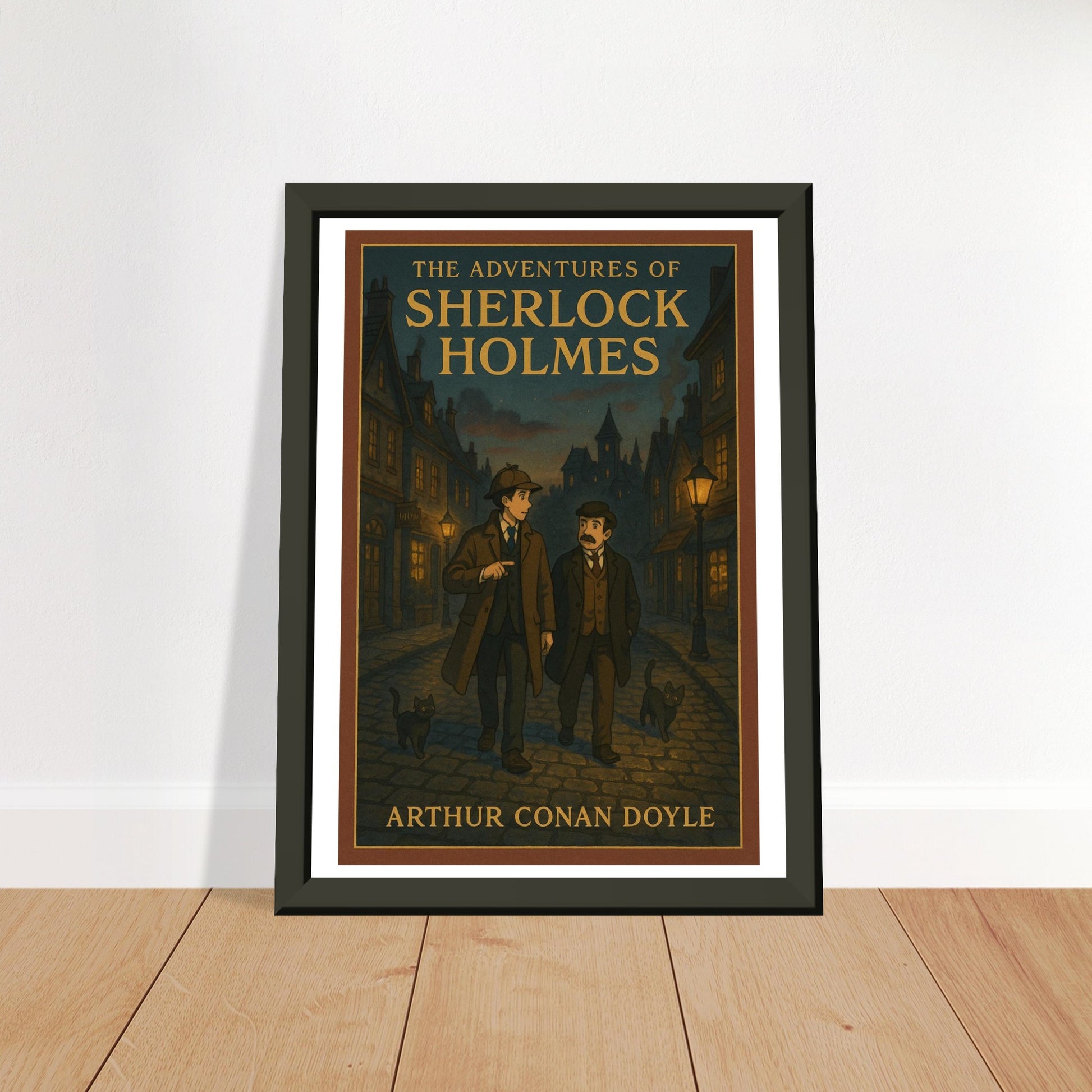 The Adventures of Sherlock Holmes by A.C. Doyle - Metal Framed Poster 5" x 7"-Book Covers-Silent Pacific