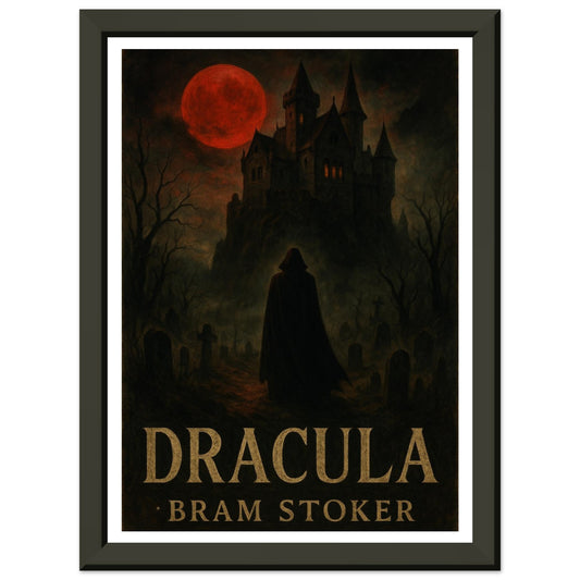 Dracula by Bram Stoker - Metal Framed Poster 5" x 7"-Book Covers-Silent Pacific
