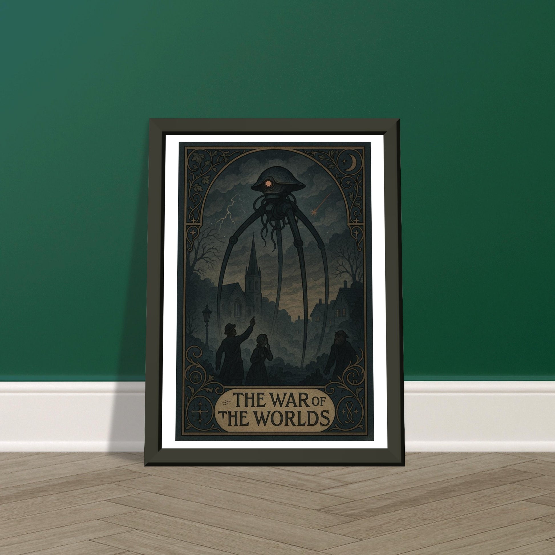 The War of the Worlds by H.G. Wells - Metal Framed Poster 5" x 7"-Book Covers-Silent Pacific