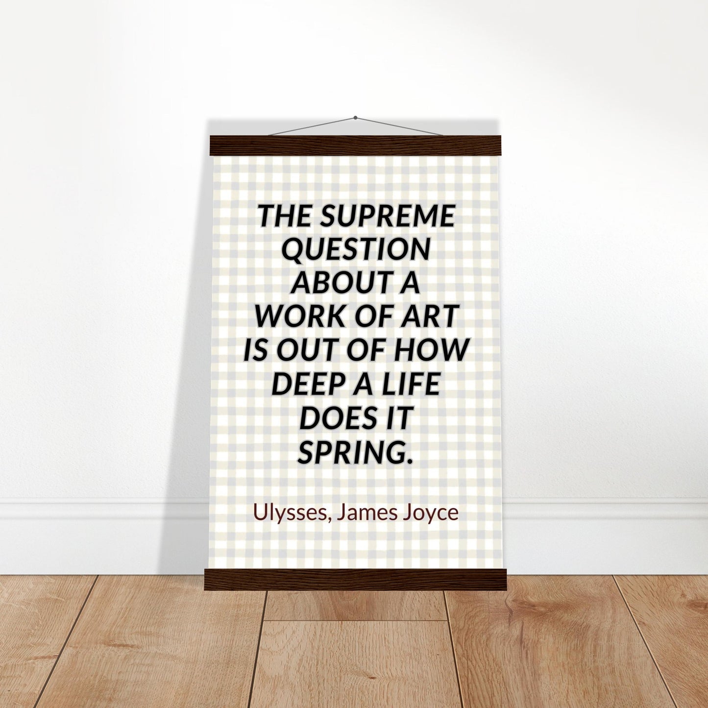 “Out of How Deep a Life” Poster with Wooden Hanger – James Joyce, Ulysses | Literary Quote Wall Art for Writers & Thinkers-Quotes-Silent Pacific