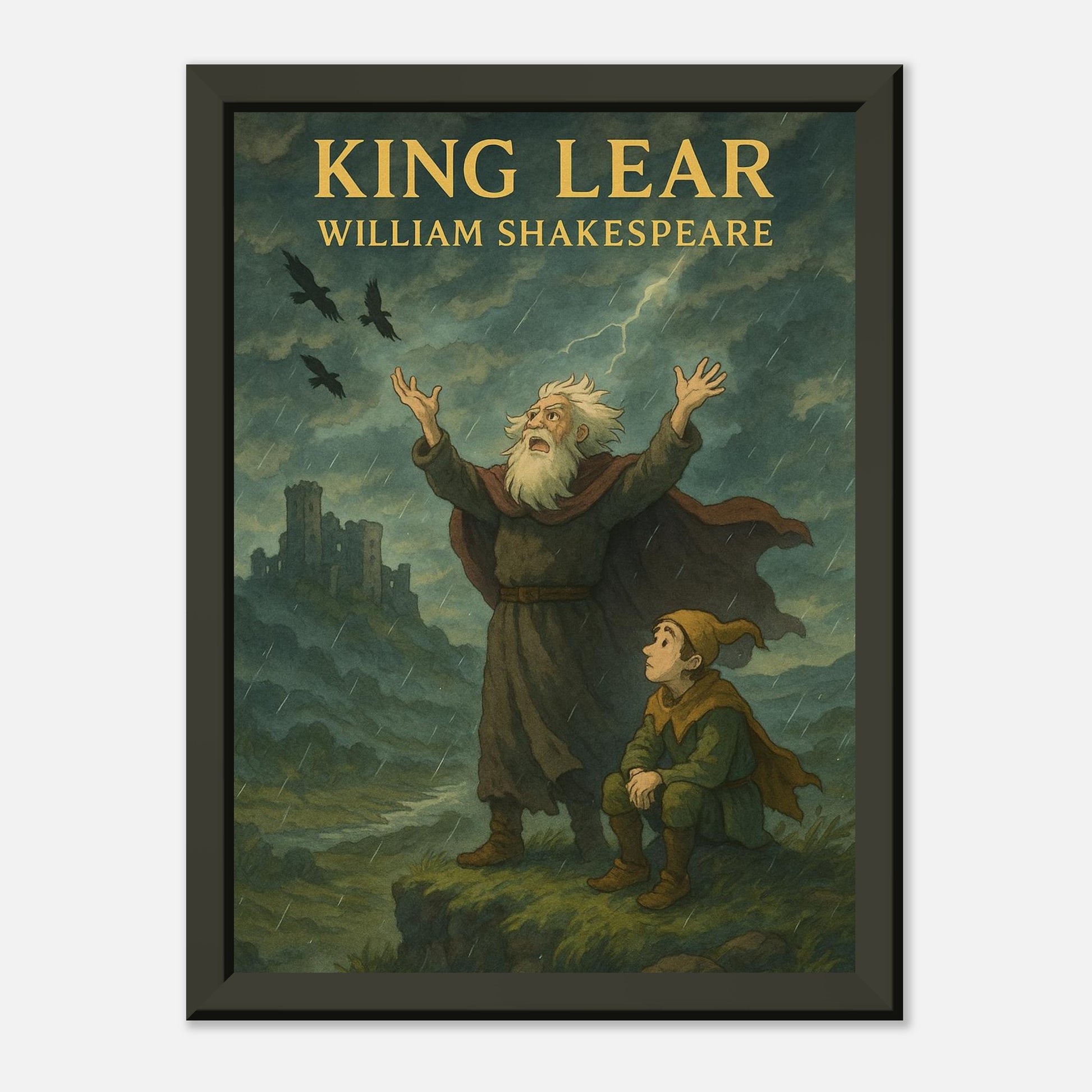 King Lear by Shakespeare - Metal Framed Poster 5" x 7"-Plays-Silent Pacific
