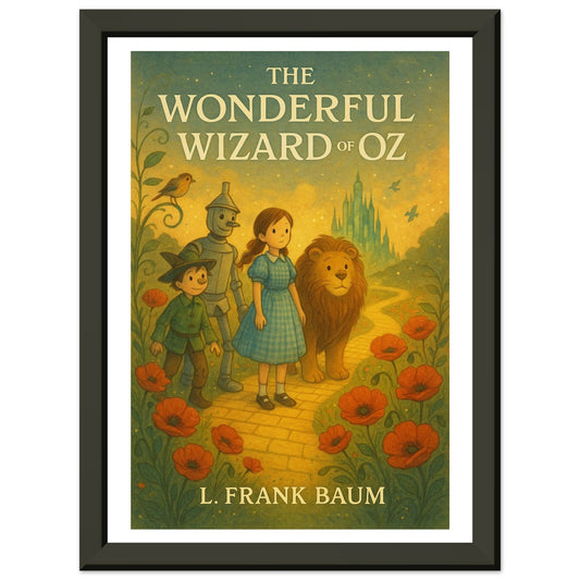 The Wonderful Wizard of Oz by L. Frank Baum - Metal Framed Poster 5" x 7"-Book Covers-Silent Pacific