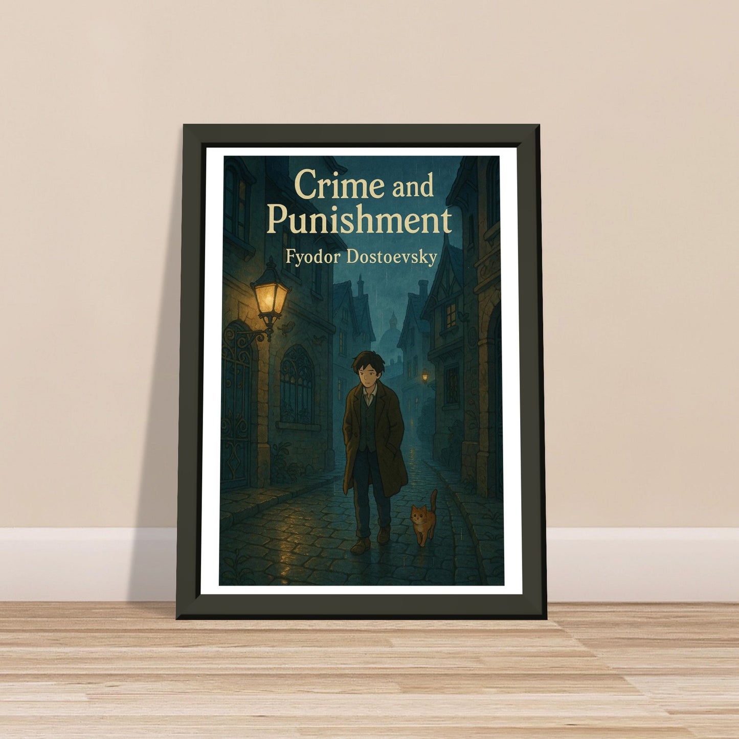 Crime and Punishment by Dostoevsky - Metal Framed Poster 5" x 7"-Book Covers-Silent Pacific