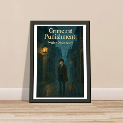 Crime and Punishment by Dostoevsky - Metal Framed Poster 5" x 7"-Book Covers-Silent Pacific