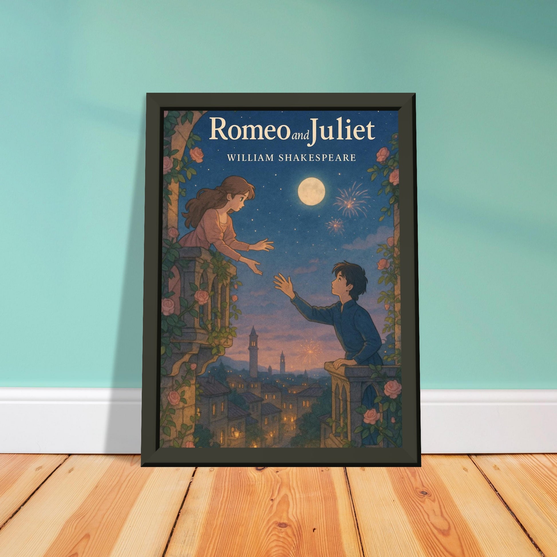 Romeo & Juliet by Shakespeare - Metal Framed Poster 5" x 7"-Plays-Silent Pacific